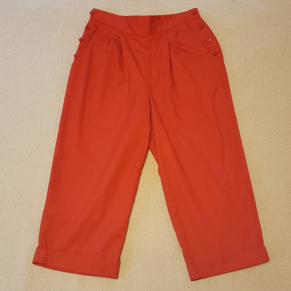 Vintage Red Capris - NWOT